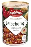 Letschotopf mit Kartoffen & Würstchen I leckeres Fertiggericht mit Gemüse in der praktischen recycelbaren Konservendose I DREISTERN - Qualität die schmeckt