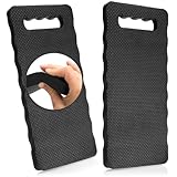 com-four® 2X Kniekissen für den Garten - Kniematte für die Gartenarbeit - Kniepolster für Handwerk und Freizeit - Knieschutzmatte wasserbeständig, wärmedämmend (schwarz - 2 Stück)