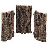 PartyKindom 3 Stück Teiliges Natürlicher Terrarium-Korkrinden-Hintergrund Langlebige Sichere Aquarium-Dekoration für Reptilien Kleine Aquarien Natürliche Baumrinde für Lebendige Gestaltung
