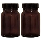 Viva-Haushaltswaren braunes Apothekerglas Set 2x 250ml inkl. Schraubverschluss & Etiketten made in Germany