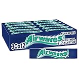 Airwaves Kaugummi Menthol & Eucalyptus, Frischer Atem, Blau,...