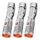 WholeFire LED Taschenlampe Aufladbar, Extrem Hell 20000 Lumens USB Wiederaufladbare, Wasserdicht Taschenlampen für Camping, Jagd