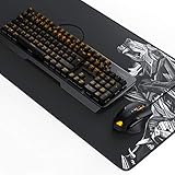 TITANWOLF Gaming Set - mechanische Tastatur ALUMAR MMO 10800dpi Gaming Maus Specialist XXL Mauspad - Mechanical Keyboard - Anti-Ghosting - LED Backlight - 19 Lichtmodi - Makro-Modus