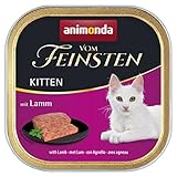 animonda Vom Feinsten Kitten, Nassfutter für wachsende Katzen im ersten Lebensjahr, mit Lamm, 32 x 100 g