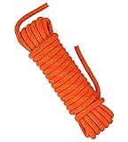 NorthPada Klettern Seil 30 Meter 10mm statische Sicherheit Felsklettern Seil, Feuerwehr Rettungsfallschirm Seil, Flucht Seil, Abseilen Seil Orange