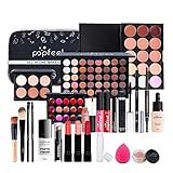 BrilliantDay 24 Stück Mehrzweck Make-up-Set All-in-One Geschenkset Kosmetik-Palette Starter Kit Lipgloss Blush Brush Lidschatten-Palette Hochpigmentierte Für Frauen Mädchen