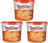 Bautzner Senf 3 X 200 ml Feinschmecker Senf scharf