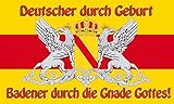 Flagge Badener durch Gnade Gottes Fahne 30x45 cm Premiumqualität Bootsflagge Motorradfahne Profiqualität mit ÖSEN