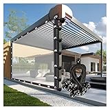 Transparente wasserdichte PE-Kunststoffplane mit Ösen für Pergola, Veranda, Pavillon, anpassbar, für den Außenbereich