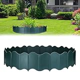 Beetbegrenzung Kunststoff 3.2m, 20 Stück DIY Gespleißt Module, 14cm Höhe, Stabile Rasenkante, UV-beständig & Wasserdicht, Einfach zu installierende Beeteinfassung für Garten, Rasen und Blumenbeete