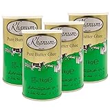 Khanum - Pure Butter Ghee - Bestes Butterfett zum Braten und Kochen im 4er Set à 1 kg Dose