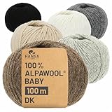 HANSA-FARM | 100% Alpaka Wolle im schönen Mix Set - 300g (6 x 50g) - Kuschelig weiche Alpaka Wolle zum Stricken & Häkeln - Oeko-Tex Standard 100 zertifiziert - Alpakawolle Set by Hansa-Farm