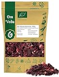 BIO Hibiskusblüten ganz getrocknet - Hibiskusblütentee - Premium Qualität Hibiskustee - Ideal für Hibiskustee, Salate, Desserts und mehr - OmVeda (900g)