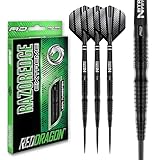 RED DRAGON Razor Edge Extreme 24 Gram Professional Tungsten Darts Set with Flights and Stems