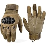 WTACTFUL Taktische Handschuhe Einsatzhandschuhe Tatical Gloves Herren Vollfinger Touchscreen Gilt für Kletter Radfahren Motorrad Jagd Motorradhandschuhe Geländewagen Arbeits Braun M