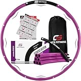 GATE FITNESS Hula Hoop Reifen Erwachsene und Kinder zum Abnehmen [1,2kg / 1,5kg / 2kg] | 6 bis 8 Segmente Hoola Reifen mit Wellendesign | Anfänger & Fortgeschrittene | Fitnessreifen mit Schaumstoff