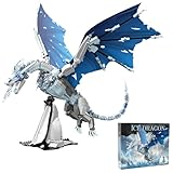 Eisdrachen Bausteine Bausatz, 1019 Stück Tiere Klemmbausteine, Medieval Dragon Modell STEM Spielzeug für Home Decor, Geschenk für Fan Erwachsene und Kinder