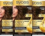 Syoss Oleo Intense Öl-Coloration 4-60 Goldbraun Stufe 3 (115 ml), dauerhafte Haarfarbe mit pflegendem Öl, Coloration ohne Ammoniak