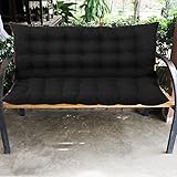 Rattan Schaukelbank mit Rückenlehne, 23-Sitzer, Gartenkissen für Terrasse und Veranda, langlebige und stilvolle Möbel, 100 x 100 x 8 cm