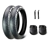 20x4,0 Fatbike-Reifen, Ersatz-Fahrradreifen mit Schlauch, Mountainbike-Reifen-Set, Rennradreifen, faltbarer Schnee-Fahrradreifen MTB-Fahrrad, einfache Installation, Ventil 32 mm, 30 PSI (200 kPa)