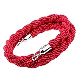 Nylon Absperrseil Personenleitsystem Absperrkordel, Durchmesser: Ca. 32mm - rot, 2m