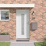 ChicAbode Vordertür 108x208cm PVC Moderne Zugangstür fürs Wohnzimmer, stylisch für drinnen & draußen, energieeffizient und minimalistisch Weiß