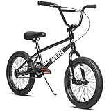 AVASTA 18 Zoll Kinder BMX Fahrrad Freestyle Bike für 5 6 7 8 Jahre alt Jungen Mädchen und Jugend Anfänger, Schwarz