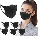 Boolavard 6 Stück Fashion Tuch Gesichtsschutz Unisex Earloop Bandana Sturmhaube Schwarz Staub Wiederverwendbar Maske waschbar wiederverwendbar