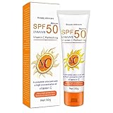 Grehge SPF 50, Suncream For High Sun Protection SPF 50 Face Moisturiser, Waterproof Sun Cream Against UVA & UVB, Sun Lotion Sunscreen For Daily Use, Travel