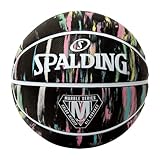 Spalding - Marble Series Black Pastel - Größe 5 - Gummibasketball - Outdoor-Basketball - Ausgezeichneter Grip - Für Kinder