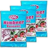 3 er Pack Himbeer Bonbons 3 x 120g Hartkaramellen mit Himbeer-Geschmack