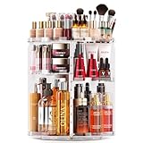 Auxmir Schminktisch Organizer mit 9 Einstellbaren Stufen, Make Up Organizer 360° Drehbar, Extra Größer Kosmetik Skincare Organize, Schmink Aufbewahrung für Schlafzimmer Badezimmer als Geschenk