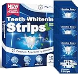 Zahnaufhellung Whitening Strips White Stripes Zähne: 42 Bleaching Zähne Stripes - 21 Whitening Sitzungen, Vinmal Zahnweiß streifen für Weiße Zähne zuhause, Non Sensitive Formel mit Minzgeschmack