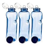 HDmirrorR Trinkflasche 3 x 1 L Wasserflasche Tritan BPA frei...