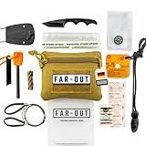 FAR-OUT® Essential Survival Kit – Hochwertiges Kleines Survival Kit in Molle Tasche - Outdoor Survival Ausrüstung & Überlebensausrüstung für Profis - Auch geeignet für Notfallrucksack oder Blackout