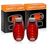 Sosayet LED Sicherheitslicht 2er Set, Blinklicht Schulranzen Licht, Clip Reflektor Rucksack licht Lauflicht, Sicherheit Licht für Kinder Rucksack, Jogger, Kinderwagen