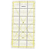 WINTEX Universal-Lineal 15 cm x 30 cm, transparent, 2-farbiger Druck mit cm-Raster und Winkelanzeige in 30°/45°/60° - Rollschneider-Lineal, Patchwork-Lineal, Bastel-Lineal – ideal zum Basteln