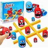tyokas Set 2 Tic Tac Toe Game Spieler Brettspiele Big Eat Small Game Blue Red Eltern Kind Interaktives Tischspiele Tischspiele für die Frühe Bildung Geeignet für die frühe Eltern Kind Bildung