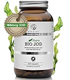 QIDOSHA® Bio Jod Kapseln hochdosiert, 365 Kapseln, Phyto-Jod aus Bio Kelp, pflanzliches Jod aus der Bio Kelpalge, vegan, laborgeprueft, deutsche Fertigung