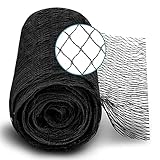 Xcelenze - 2x10m Teichnetz feinmaschig (18x18mm) robust, witterungs- & UV beständig Schwarz | Vogelnetz Vogelschutznetz engmaschig Laubnetz Obstbaumnetz Taubennetz Gartennetz Balkon Netz (2 x 10m)