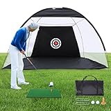 REDCAMP 10x7ft Golf Übungsnetz mit Rasen, Golf Training Netz mit Schlagmatte für Indoor/Outdoor Hinterhof Chipping Driving