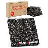 LouMaxx Antirutschmatte Waschmaschine 4er Set 10cmx10cm - Gummimatte – 1,5 cm dicke und rutschfeste Antivibrationsmatte Made in Germany Waschmaschinen Unterlage auch für Trockner und andere Geräte