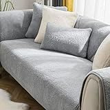 IMSGVIFO rutschfeste Samt-Sofabezüge in verschiedenen Größen inklusive L-Form und Ecksofa-Variante, Anti-rutsch Sofaüberwurf， Cuddly Sofahusse Sofa überzug Ecksofa, Sofaschoner für Hunde