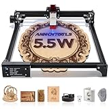 ANNOY TOOLS Lasergravurmaschine, 40W Laserschneider und Graviermaschine,5.5W Ausgangsleistung, 12 V komprimierter Punkt 10000 mm/min, Lasergravurbereich (400 x 400 mm) für DIY Aluminium, Holz