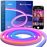 Lepro Neon LED Strip 6m, Neon LED Streifen mit App-Steuerung, DIY Shape, Musik Sync, funktioniert mit Alexa und Google Assistant, Neon Lichtband für Wohnzimmer, Wand Deko, Party, Gaming Schreibtisch