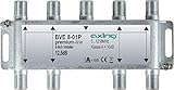 Axing BVE 8-01P 8-fach Verteiler Kabelfernsehen CATV Multimedia DVB-T2 Klasse A+, 10dB, 5-1218 MHz metall
