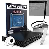 Fliegengitter Fenster [130x150cm + Schneidewerkzeug]...