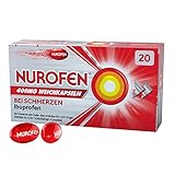 NUROFEN Weichkapseln 400 mg Ibuprofen bei Schmerzen - 2X so schnell vom Körper aufgenommen, langanhaltende - Wirkung durch flüssiges Ibuprofen - 20 Weichkapseln