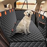 JOEJOY Hundedecke Auto Rückbank,Hundeschutz Auto Rückbank Wasserdicht & Kratzfest, Autoschondecke Hund Rücksitz mit Seitenschutz und Sichtfenster Auto Hundedecke Rücksitz,135 x 144 cm Schwarz