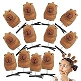 Capybara Clip Capybara Clip für Frauen | 12 Stück Lustige Cartoon Tierhaarkrallen | Elegante Haarspangen, Haarschmuck, starke Sicherheitshaarnadel inkl